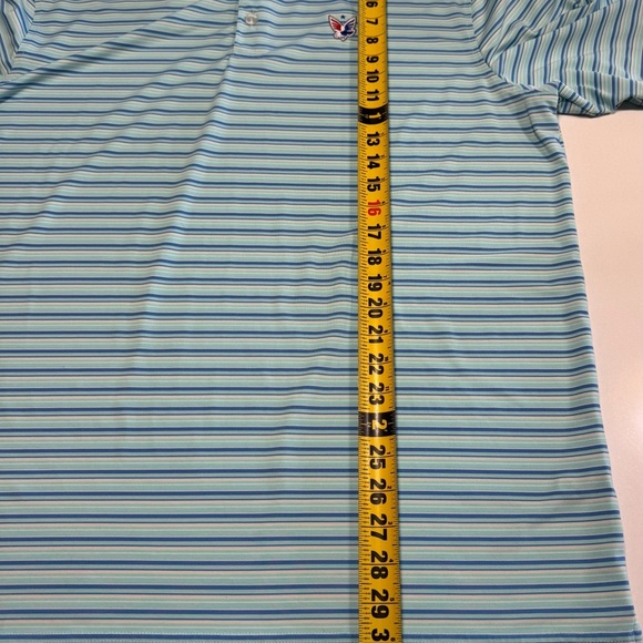Straight Down Men’s Patriot Golf Performance Polo Size XXL Cactus/Striped - Picture 11 of 11